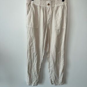 Cat & Jack girls cotton linen pull on pants Size xl (14)